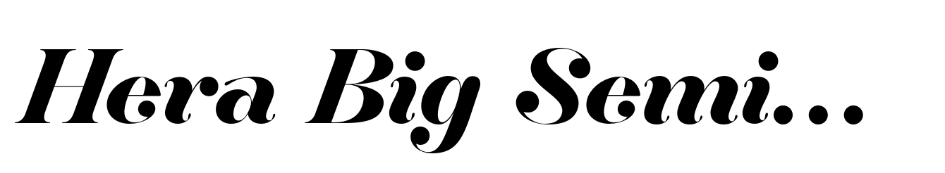 Hera Big SemiBold Italic